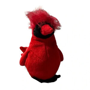 TY Beanie Baby Bean Bag- P.E. Pellets Red Cardinal Bird - Mac 1999 6"